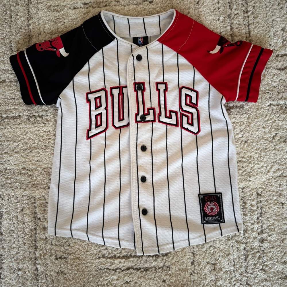 Chicago Bulls Kids Jersey NBA Black, Red, White